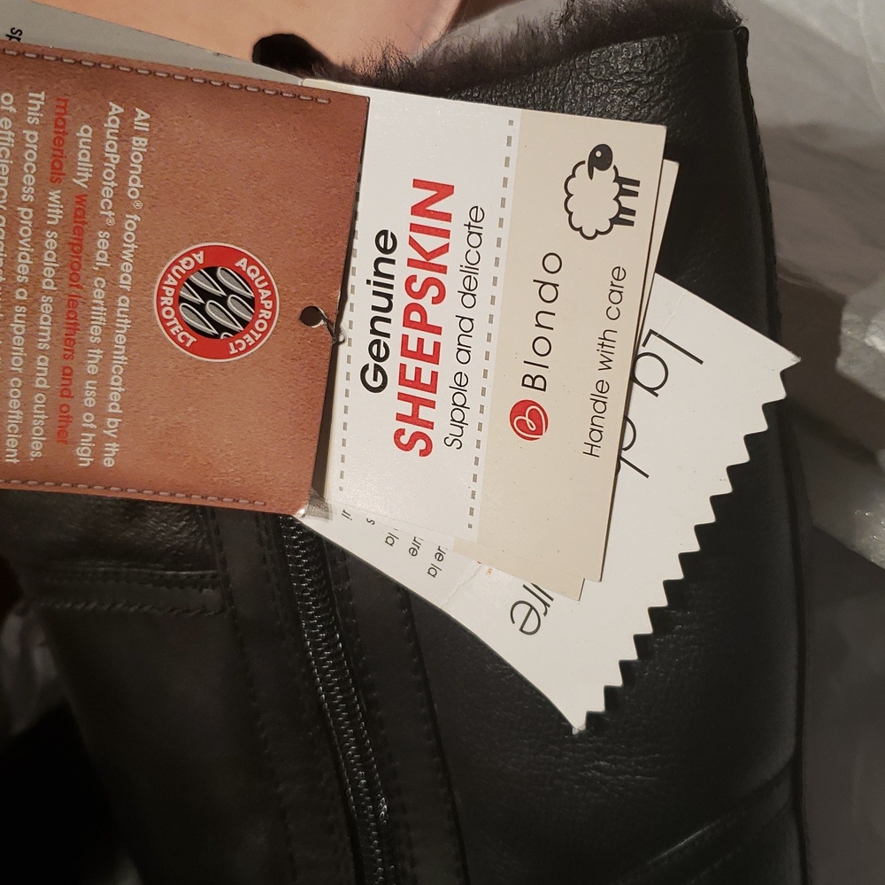 Blondo NEW Fabrizia Waterproof Tall Riding Boots Genuine Shearling Lamb Leather - Picture 16 of 17